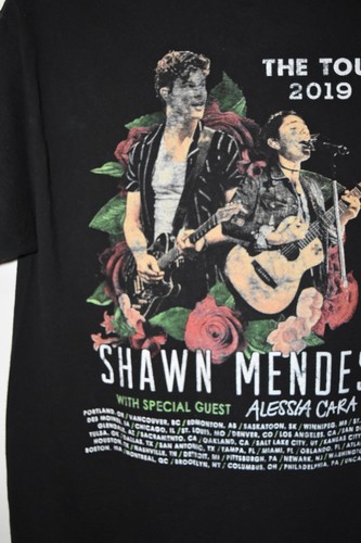 Shawn Mendes Singing Groupies! Black M Tee Shirt from The Tour Show 2019! - Picture 3 of 4