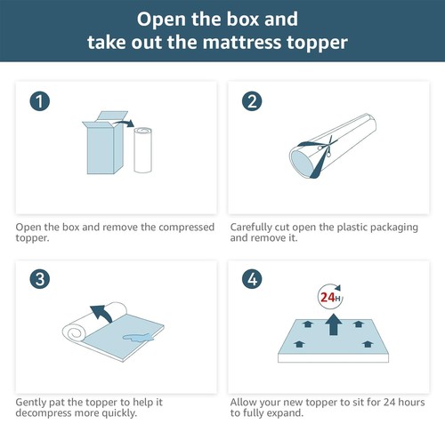 2 in 1 cover Mattress Topper for All Season, Washable Bed Topper, Full Size - Picture 7 of 25