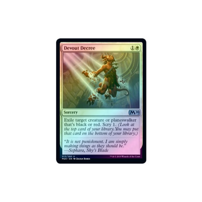 2020 decree 1x Set M20 2020 Devout Decree Core FOIL MTG Mint/NM 2020 decree 1x Set M20 2020 Devout Decree Core FOIL MTG Mint/NM