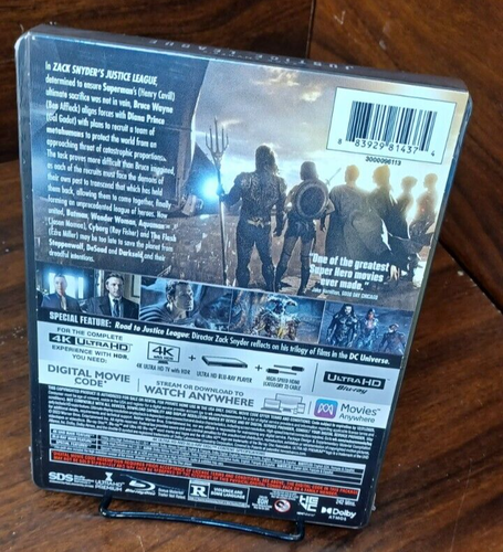 Zack Snyder’s Justice League 4K Collector STEELBOOK (4K+Blu-ray)NEW-Box Shipping - Picture 4 of 9