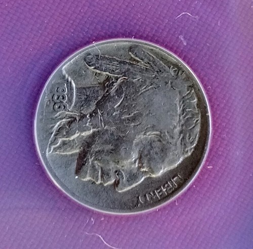 1936 P Buffalo Nickel Struck Through Error ANACS F 12 Graded. - Picture 9 of 9