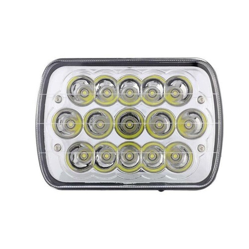 For Volkswagen Rabbit 1979-1984 Pair 7X6" Chrome White LED Headlights Hi/Lo Beam - Picture 4 of 12