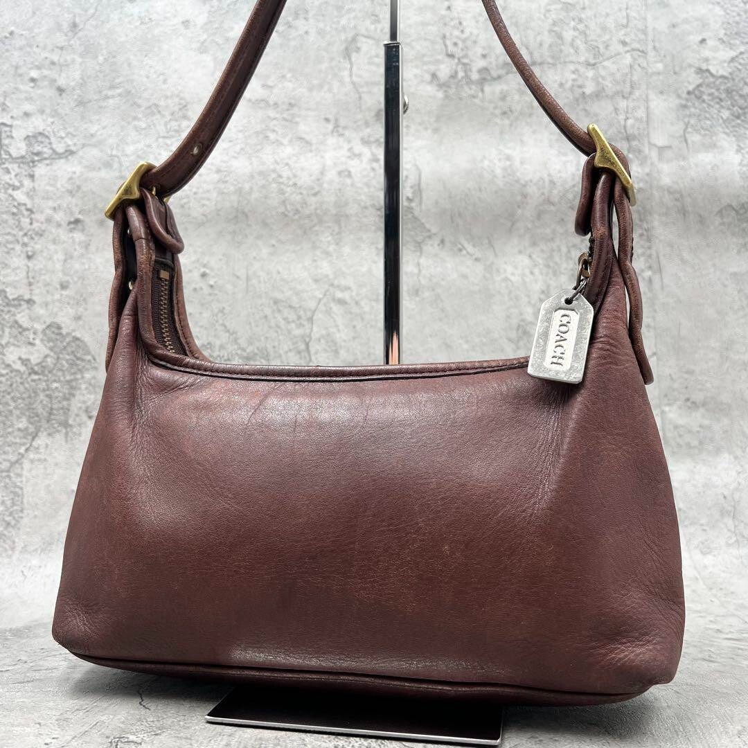 Extremely Rare Made In USA Old Coach 9059 Shoulder Bag Dark Brown