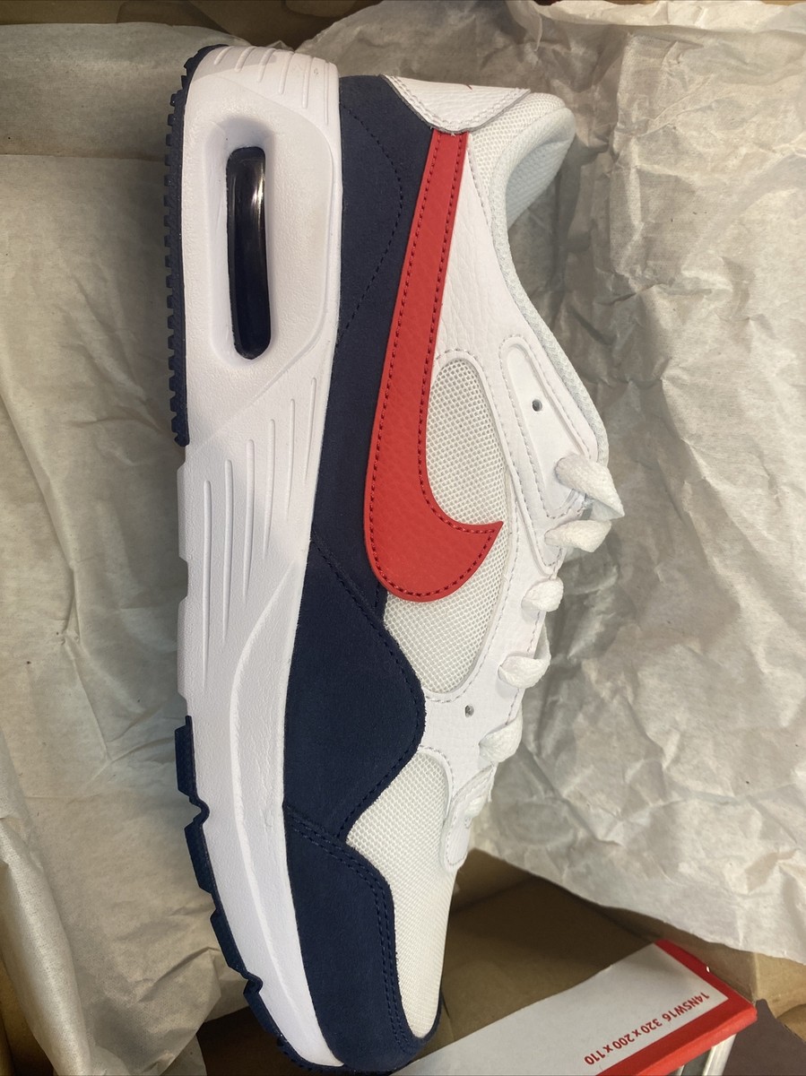 Nike Air Max SC Shoes White University Red Blue CW4555-103