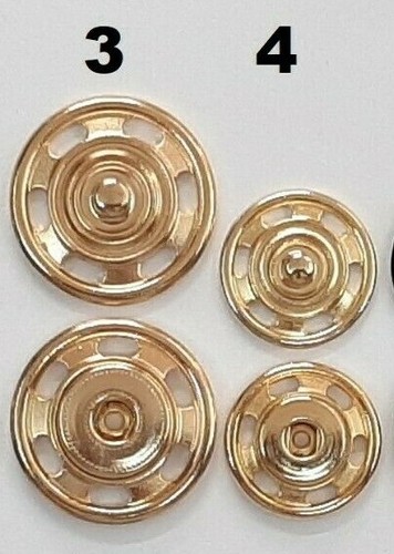 Bottoni Automatici Esterno Cappotto Giacca Cucito Oro Argento Nero Trasparente - Foto 7 di 34