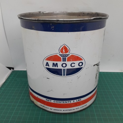 Vintage Original Amoco Five Pound Grease Tin - Picture 14 of 14