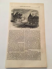 K23) Harper's Monthly North Pearl State Streets Albany New York 1857 Engraving