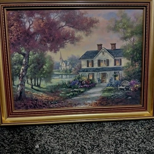 Carl Valente Oil Painting Appraised And Signed. Sizes Included With Frame
