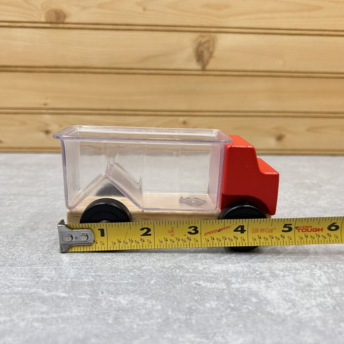Trucky 3 Wooden Sort Block Toy Trucks 5" Red Yellow Blue Developmental Set of 3 - Picture 7 of 17