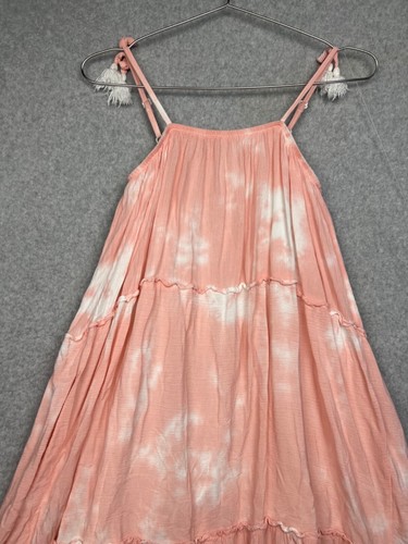 Jessica Simpson Tie Dye Girls Maxi Tiered Dress 10 Boho Chic Beach Pink Vaca - Picture 2 of 9