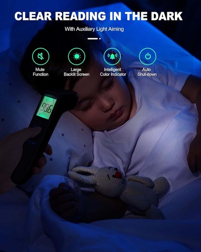 No-Touch Forehead Thermometer Digital Infrared for Adults Kids Baby Fast Read - Picture 6 of 7