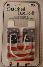 Socket Lock-It Flag: Cardholder Wallet and Phone Grip Holder Phone Accessory NEW