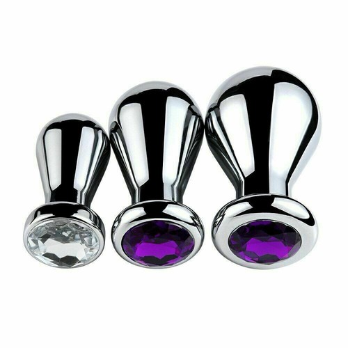 Bulb Plug Gewichte BIG Anal Butt Stopper Edelstahl Metall Jeweled Toys - Picture 7 of 18