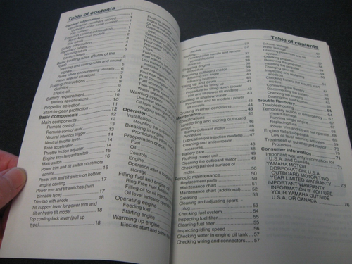 Yamaha Outboard LIT-18626-05-69 Z300 Owners Manual BIN0251 - Picture 2 of 3