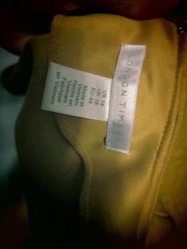 London Times Gold Midi Dress size 14 Calf Length - Picture 8 of 8