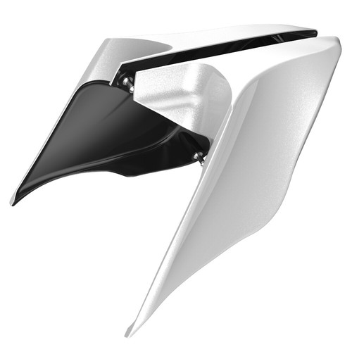 WHITE HOT PEARL For 14+ Harley Touring Glide Stretched Extended Side Covers - Picture 5 of 7