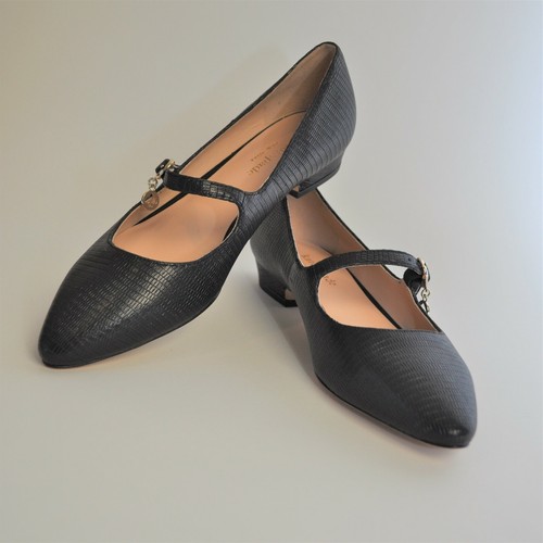 Kate Spade Black Pumps, Size 7B, Heel 3/4" w/Ankle Strap, Soft Leather Material - Picture 10 of 10