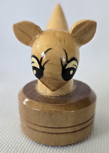 Pair of Vintage Carved Wooden Pencil Sharpeners, Bunny Rabbit and Squirrel - Picture 2 of 12