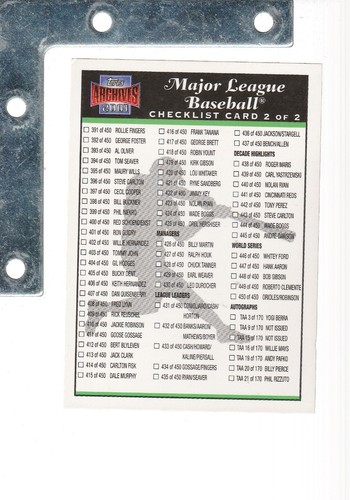 2001 Topps Archives MLB Singles 1970-00 HOF RC by Year Pick From List UpTo60%OFF - Picture 209 of 209