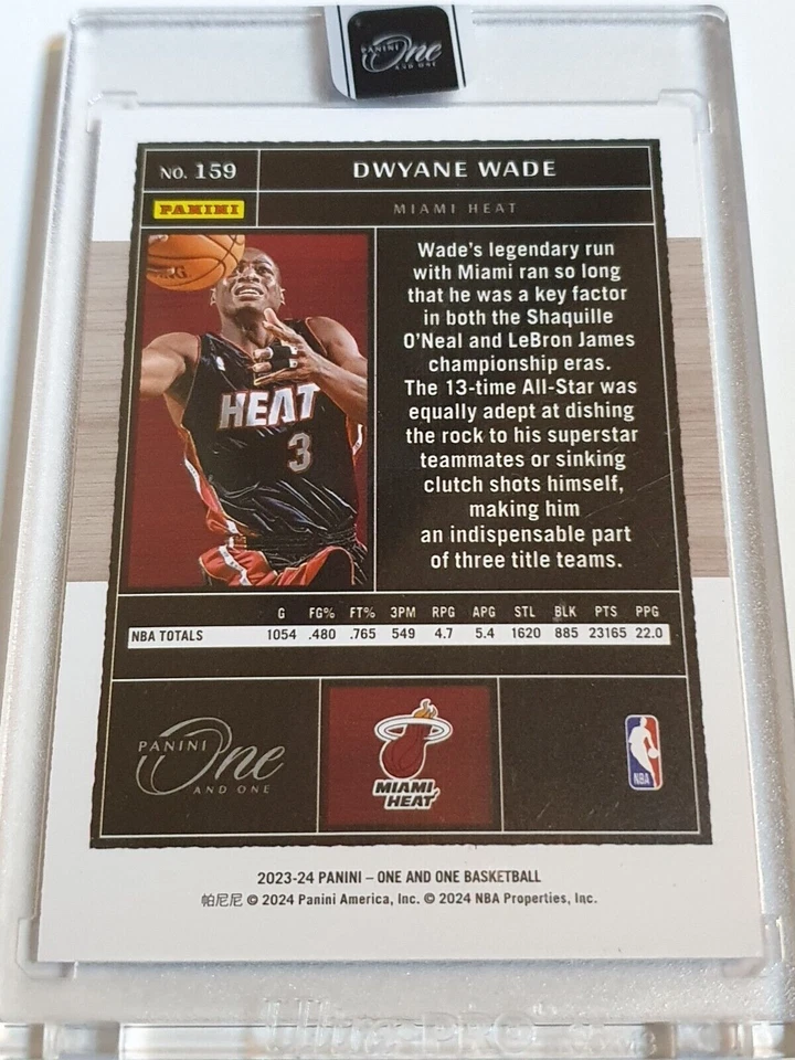 2023 Panini One and One Dwyane Wade #159 PURPLE /25 Holo - Panini Sealed - image 3 of 3