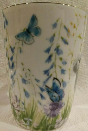 Williams Sonoma Floral Bunny Cup Mug Collectible Gold Rim Spring 14 oz NEW - Picture 3 of 5