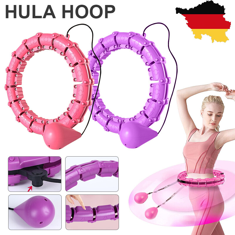 Smart Hula Hoop Massage Fitness Bauchtrainer Gymnastikreifen 24Teile Hoola Hoops