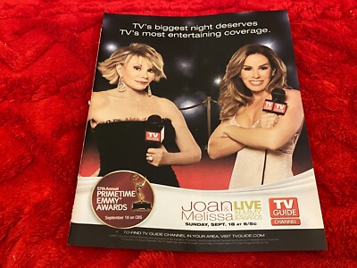 PEEP03 MAGAZINWERBUNG 11 X 8'' JOAN & MELISSA AUF DEN EMMY-STATIONEN
