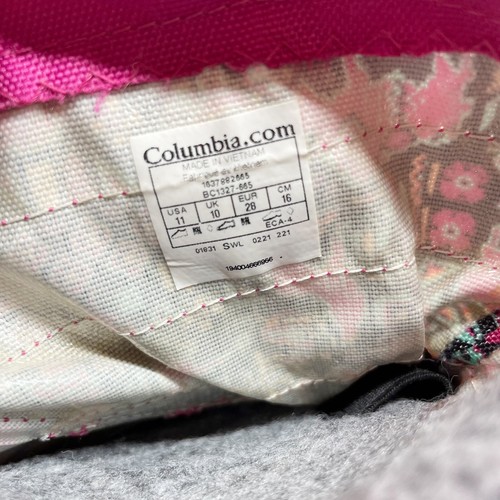 Stivali invernali Columbia bambino taglia 11 Powderbug Plus II stampa fucsia selvaggia - Foto 8 di 9