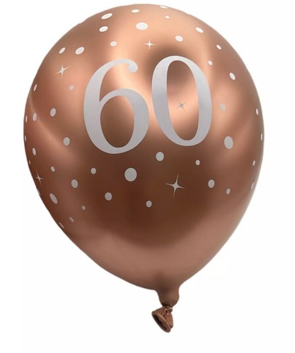 Age 60 & happy birthday white rose gold party decorations balloon bunting banner - Picture 55 of 61