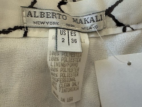 Alberto Makali Woman Corrugated Skirt White Size 2 NWT $39.97 - Picture 3 of 5