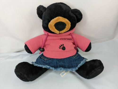 Wishpets Black Bear Plush Billy 2005 42114DK Outfit Stuffed Animal Toy