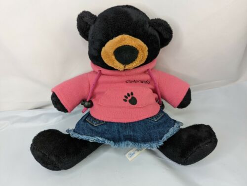 Wishpets Black Bear Plush Billy 2005 42114DK Outfit Stuffed Animal Toy - Picture 1 of 8