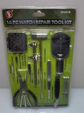 16 Piece Watch Repair Tool Kit NEW Jeweler Clock Repair shop bench 