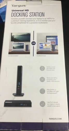 Targus Universal HD Laptop USB and HDMI Docking Station Connectivity 3 USB Ports - Picture 2 of 7