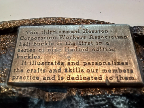 HEBILLA DE CINTURÓN SOLDADOR HESSTON HCWA 1983 SISKIYOU TRABAJADORES DE COLECCIÓN - Imagen 5 de 22