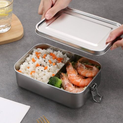 Stainless Steel Lunch Box Square Lunch Container Outdoor - Picture 10 of 17