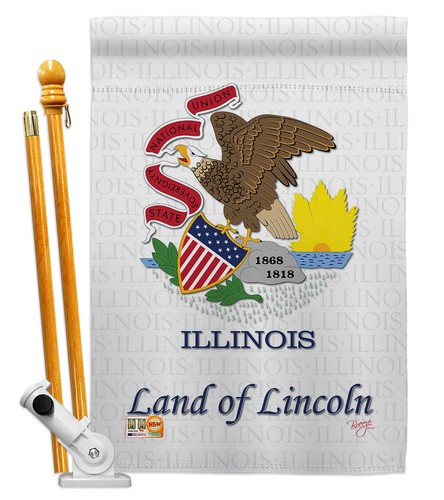 Illinois Garden Flag Regional States Small Decorative Gift Yard House Banner - Picture 6 of 13