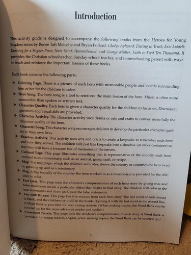 Lot of Four(4) Christian Heroes for Young Readers & Matching Activity Guide - Picture 3 of 4