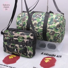 BAPE A Bathing Ape Camo Green Duffle Bag 2020 SPR Shoulder 2021 AW Mag Free Gift