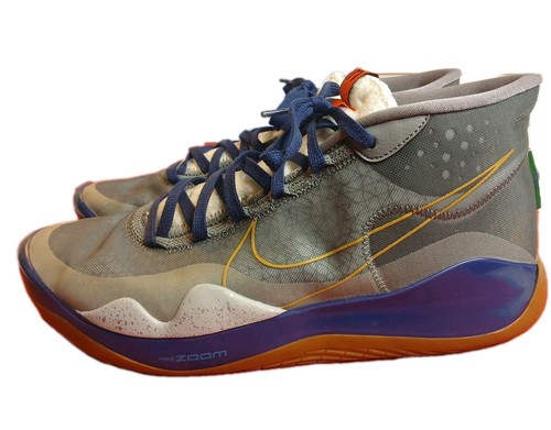 Nike Uomo KD 12 Taglia 13 Grigio/Navy con Fondo in Gomma Personalizzate - Foto 2 di 7