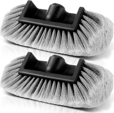 Tanlade 2 Pcs Car Wash Brush Head with Soft Detailing Bristle 10 Inch, Gray 