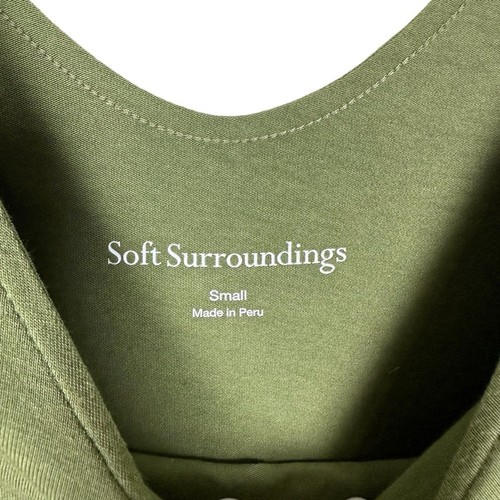 VESTIDO CAMISETA CAMILLE Soft Surroundings en VERDE LODEN Pequeño NUEVO CON ETIQUETAS - Imagen 6 de 8