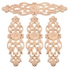 4 Pcs Holz Deko Dekoration Holzgeschnitzte Applikationen Möbeldekorationen