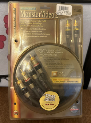 Monster Cable Video 2 Connection KIT RCA 1.5m Interlink 300 MkII Original Box