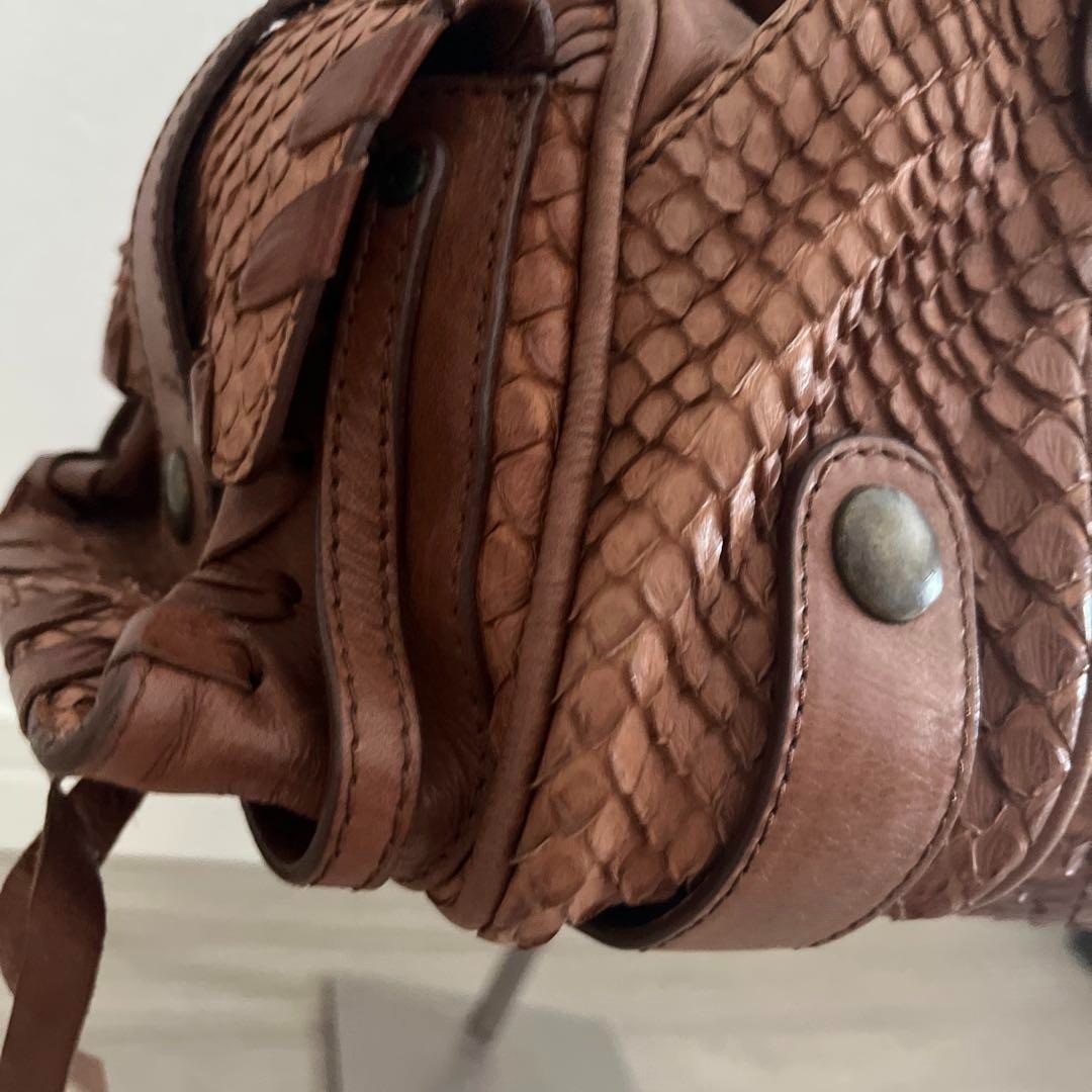 CHLOE Silverado Leather Shoulder Handbag Brown Pre-owned