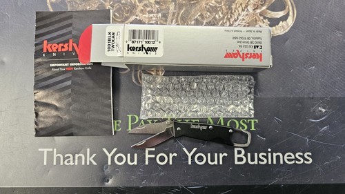 Kershaw 1001BLK Twocan Pocket Knife Scissors Carabiner Discontinued Rare W/Box