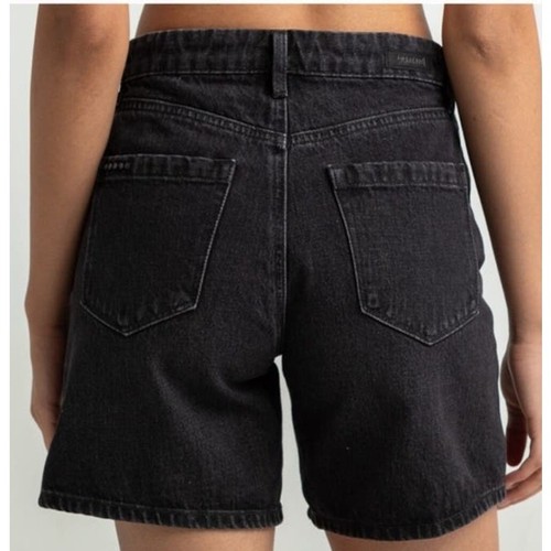 Blank NYC Denim Shorts Size 28 Vintage Black Button Fly Grunge Asymmetric NWT - Picture 14 of 14