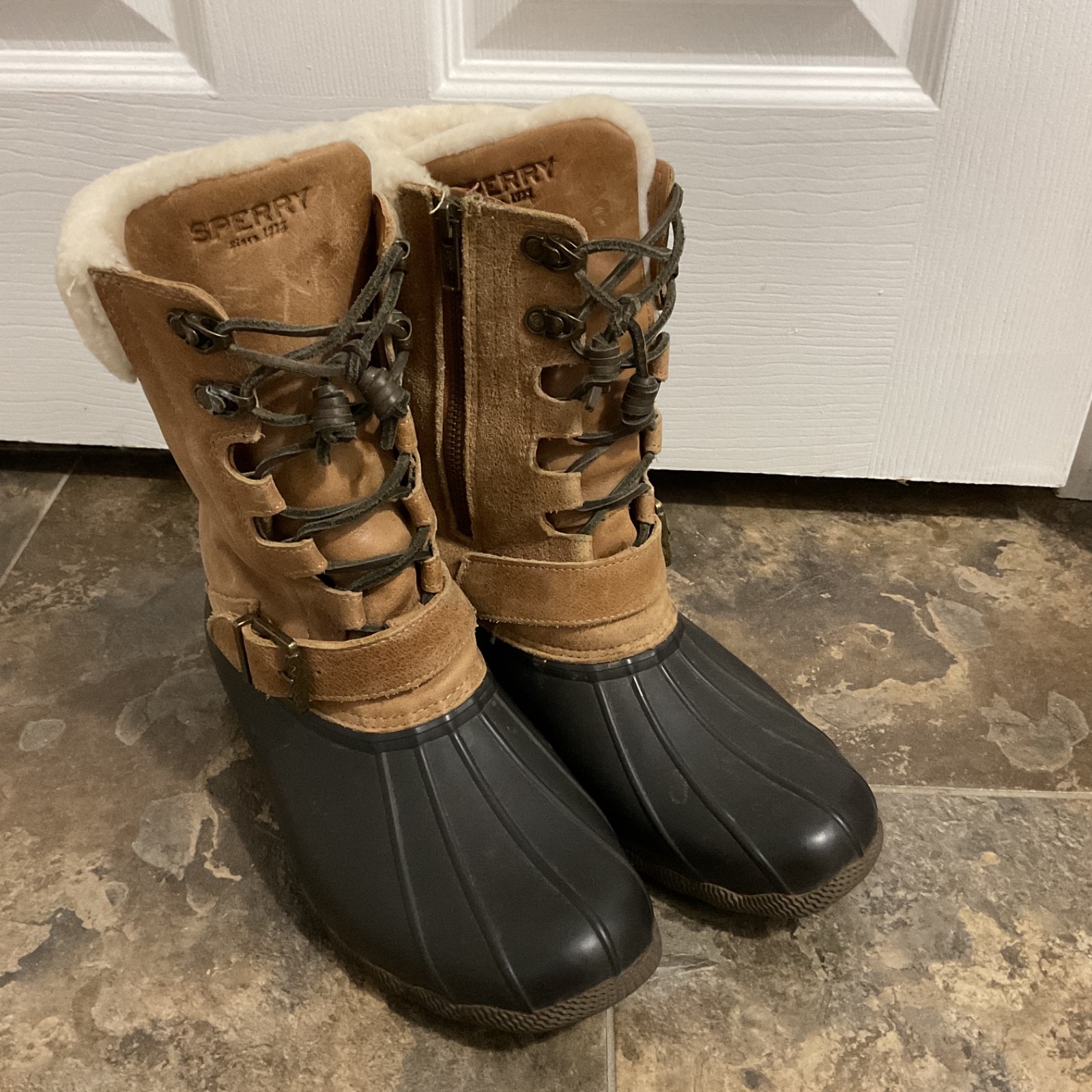 Womens Sperry Shearwater Tall Duck Boots for J. Crew, Thinsulate, Size 9