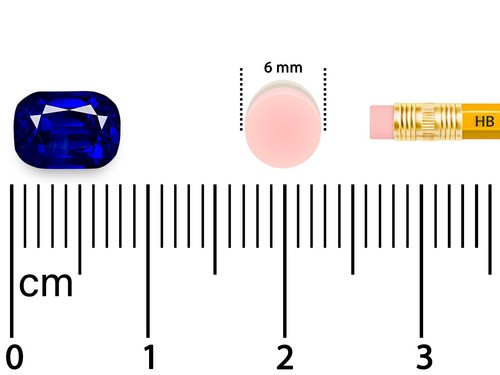 CUSCINO naturale non trattato certificato GRS CEYLON zaffiro blu 2,11 ct. - Foto 4 di 5