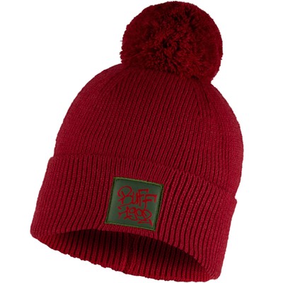 Buff Kids Knitted Warm Winter Beanie Hat - Red Mahogany